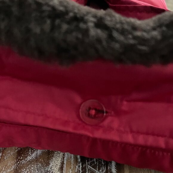 Vintage Eddie Bauer Women Goose Down Parka Size S Red 80s 90s Ski Quiet Luxury - Picture 9 of 13
